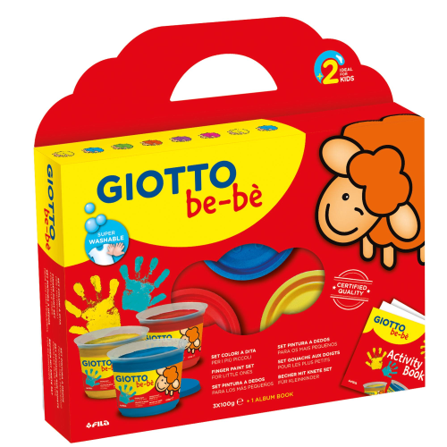 Supercolori a dita - 100 ml  - rosso, blu, giallo - Giotto - conf. 3 pezzi